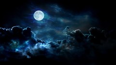 Nature night clouds moon skyscapes