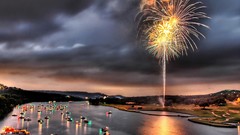 Nature night fireworks cityscapes