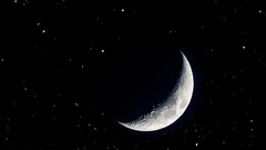Nature night moon crescent starlight
