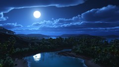Nature night moon skies 3d art