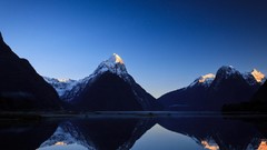 Nature night Mountains lakes skyscapes