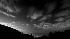 Nature night Stars clouds long exposure