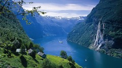 Nature Norway Earth waterfalls fjords