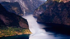 nature Norway Mountains landscape water fjord