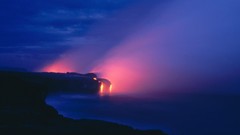 Nature ocean flow evening Volcanoes lava