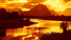 Nature orange rivers