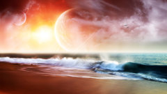 Nature outer space red