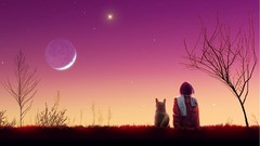 Nature pink Dogs Anime artwork Kagaya Yutaka