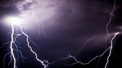 Nature purple Lightning two lightning bolts