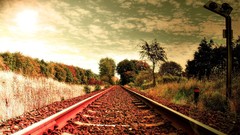 Nature railroad tracks
