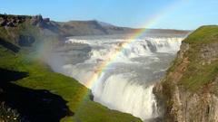 Nature rainbows waterfalls Gullfoss