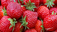 Nature red strawberries fruits