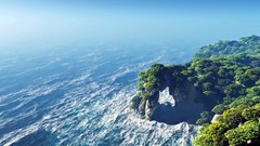 Nature render sea shorelines