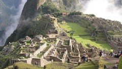 Nature ruins ancient Machu Picchu abandoned city