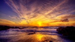 Nature Sea sunset ocean