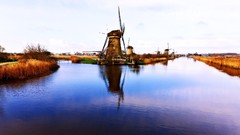 Nature seasons autumn mill The Netherlands