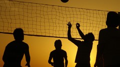 Nature silhouettes volleyball