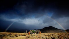nature sky rainbows landscape House