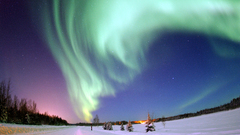 Nature snow Aurora winter