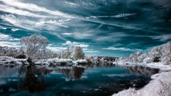 Nature snow balance skyscapes