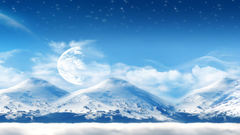 Nature snow ice hills