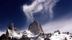 Nature snow Mountains clouds skyscapes