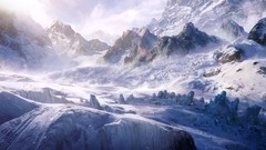 Nature snow Mountains HDR Photography