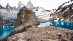 Nature snow Mountains lakes
