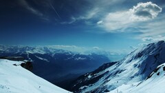 nature snow Mountains landscape blue