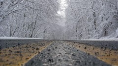 Nature snow roads mud