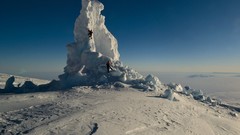 Nature snow sun bright iceberg Midnight climbing national 