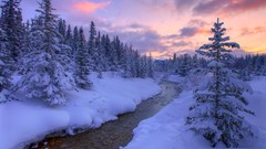 Nature snow water rivers