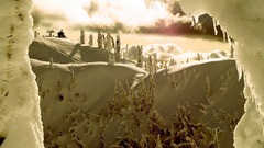 Nature snow winter window widescreen 1600 900