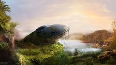 Nature spaceships science fiction