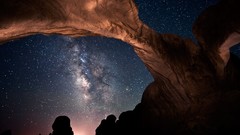 Nature Stars Milky Way rocks skies skyscapes