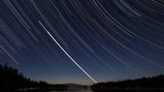 Nature Stars Mountains night sky long exposure