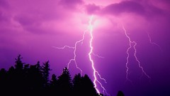 Nature storm fireworks