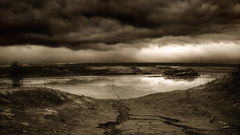 Nature stormy drought water