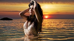 Nature sun brunettes