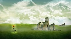 Nature Sunflowers Castles skies