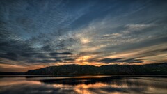nature sunset sky Lake clouds