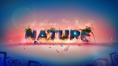 Nature text Typography blue background Adam Spizak