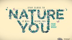 Nature text Typography Simple Background