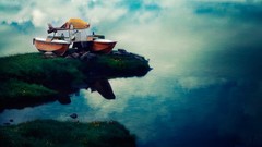 Nature Trees abstract Balloons flying