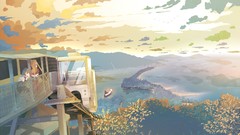 Nature Trees Animals water Mountains clouds Birds Shoes dress 