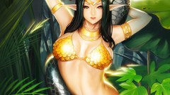 Nature Trees Animals woman Plants jungle snakes navel outdoors 