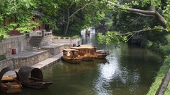 Nature Trees China Boats dock