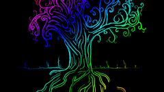 Nature Trees colorful rainbows