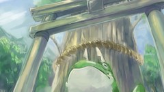 Nature Trees Frogs touhou moriya suwako wide sleeves