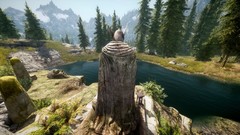 Nature Trees grass statues the elder scrolls v skyrim video 